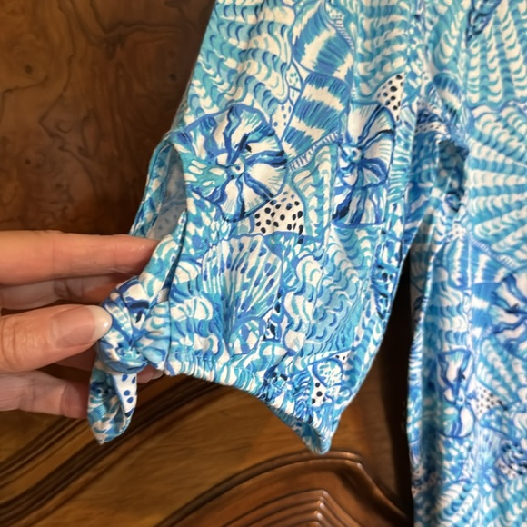 Lilly Pulitzer Easley T-Shirt Dress Amalfi Blue By The Seashore NWOT - Picture 5 of 6